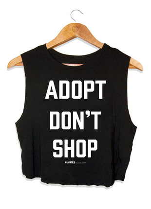 Adopt Don’t Shop Crop Top | Gift for Dog Lovers