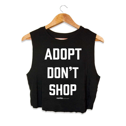 Adopt Don’t Shop Crop Top | Gift for Dog Lovers