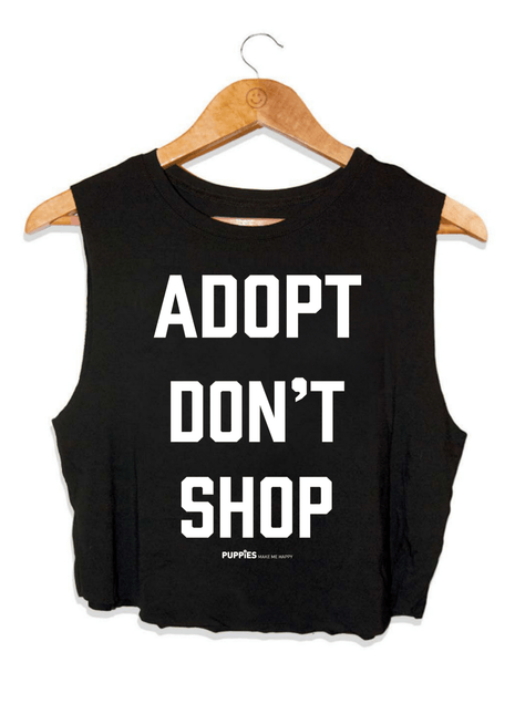 Adopt Don’t Shop Crop Top | Gift for Dog Lovers