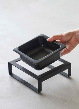Single Pet Food Bowl - Steel + Ceramic
