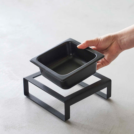Single Pet Food Bowl - Steel + Ceramic