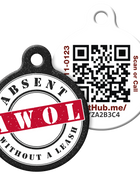 PetHub QR Pet ID Tag – Absent Without a Leash (AWOL)