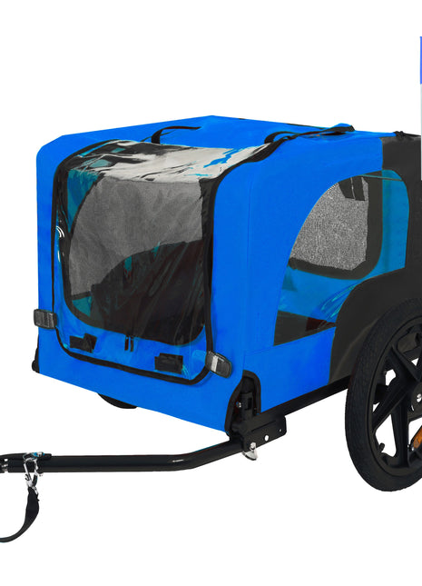 Pet Bike Trailer Dog Cart for Bicycle,Suitable for Small and Medium Pets, Easy Folding Cart Frame, Quick Release Wheel, Non-Slip Floor, Internal Leash