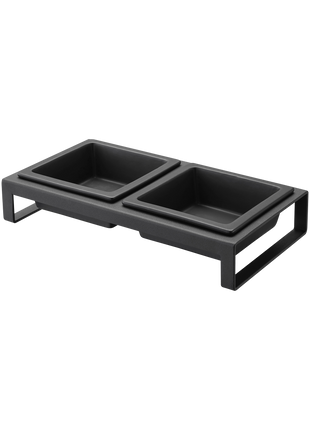 Pet Food Bowl - Steel + Ceramic