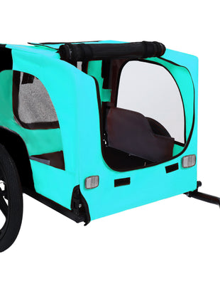 Pet Bike Trailer Dog Cart for Bicycle,Suitable for Small and Medium Pets, Easy Folding Cart Frame, Quick Release Wheel, Non-Slip Floor, Internal Leash - Pup List