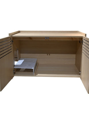 Modern Wooden Cat House with Scratching Pad , Cat Litter Box Enclosure, Spacious Hidden Cat Litter Box -33.46' x 21.06' x 21' , 45.87 lbs