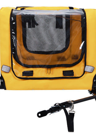 Pet Bike Trailer Dog Cart for Bicycle, Suitable for Small and Medium Pets, Easy Folding Cart Frame, Quick Release Wheel, Non-Slip Floor, Internal Leash