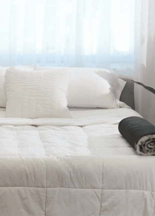 PupProtector™ Waterproof Bed Runner - White with Brown Accents