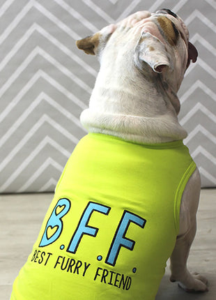 Parisian Pet 'BFF' Comfortable Embroidered Dog Shirt – Trendy Small Dog Casual Shirt for Dogs & Cats-Valentine's Day