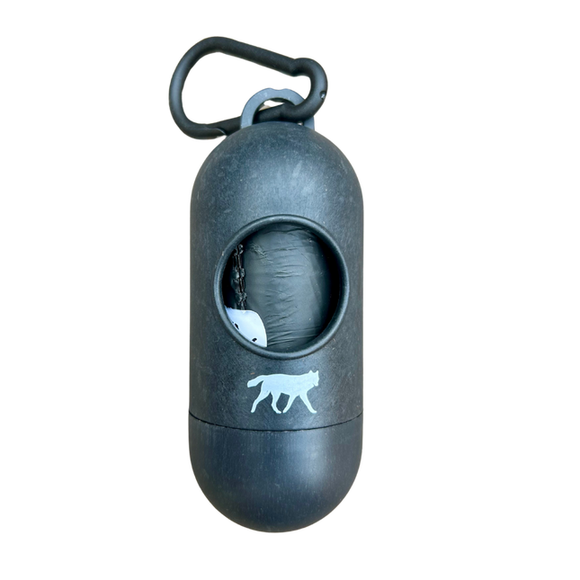 Bamboo Poop Bag Dispenser w/ 1 Compostable roll