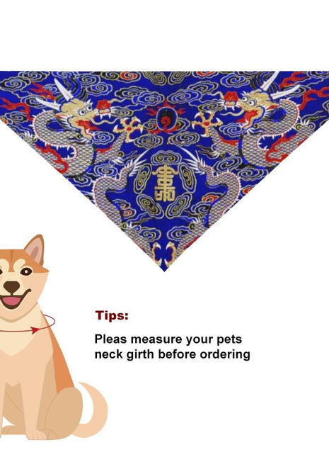 Blue Imperial Dragon Pet Scarf