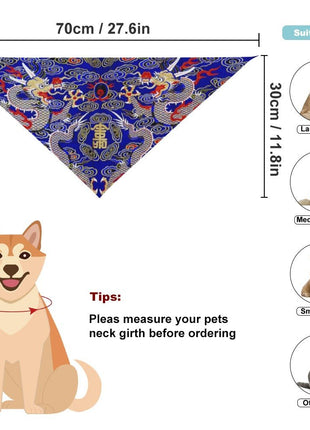 Blue Imperial Dragon Pet Scarf