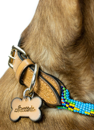 Blue Vogue Sambboho dog collar (rolled)