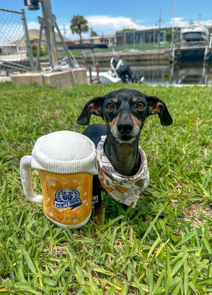 PAWTY BEER PLUSH DOG TOY