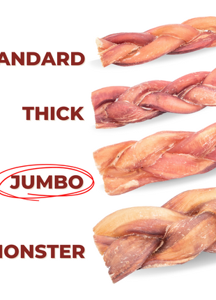 12 Inch Jumbo Braided Bully Stick