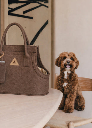 Nooee Pet Ash Felt Dog Carrier