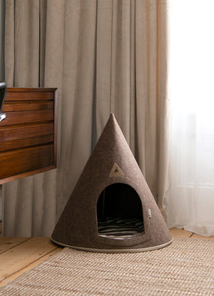 Nooee Pet Cave Lucy (M) – Cream/Brown