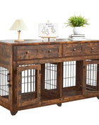 Dog Crate Furniture with Openable Partition