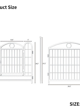 Dog Playpen Indoor 24 inch 8 Panels Metal Dog Pen Pet Dog Fence Outdoor Exercise Pen with Doors, Heavy Duty Dog Fence Puppy Pen for Large Medium Small Dogs Indoor Outdoor Foldable Pet Exercise Pen