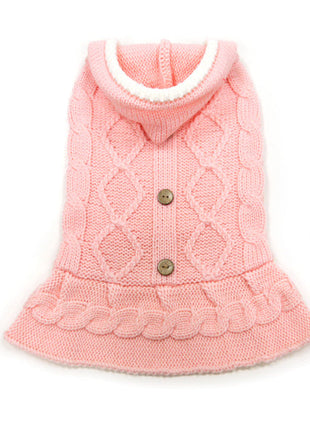 Cable Hoodie Sweater Dress