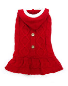 Cable Hoodie Sweater Dress