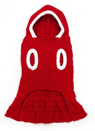 Cable Hoodie Sweater Dress