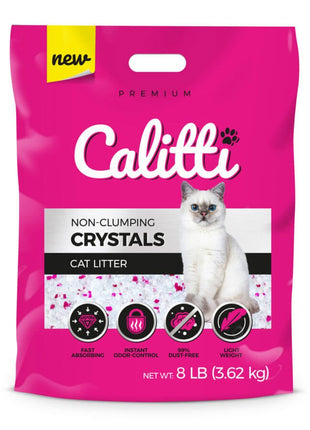 Calitti Non-Clumping Cat Litter Crystals with Silica Gel, 8 lbs