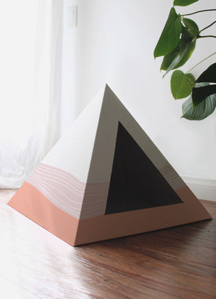'Wavey' Cardboard Cat Pyramid