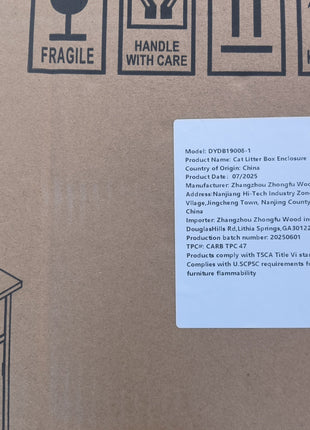 Wooden Pet House Cat Litter Box Enclosure with Drawer, Side Table, Indoor Pet Crate, Cat Home Nightstand (Brown)