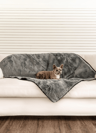 PupProtector™ Short Fur Waterproof Throw Blanket - Charcoal Grey