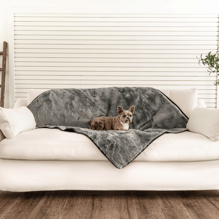 PupProtector™ Summer Short Fur Waterproof Throw Blanket - Charcoal Grey