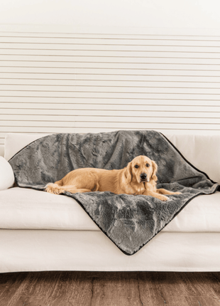 PupProtector™ Short Fur Waterproof Throw Blanket - Charcoal Grey
