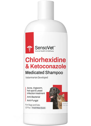 Chlorhexidine Ketoconazole Shampoo for Dogs & Cats - 12oz