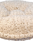 Chocolate/Beige Rosebud Bagel Bed