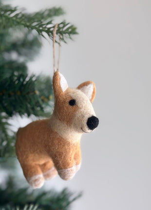Christmas Corgi Ornament, Dog Ornament