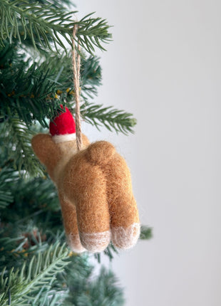 Christmas Corgi Ornament, Dog Ornament