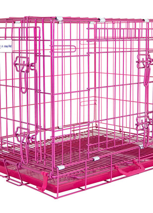 24-42" Collapsible Pink Dog Crate RED24-42 - Pup List