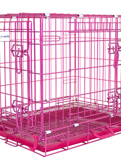 24-42" Collapsible Pink Dog Crate RED24-42 - Pup List