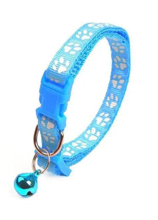 Colorful Super Soft Nylon Pet Adjustable Collars Cute Print Collar Stylish Footprint Cat Necklace Collars