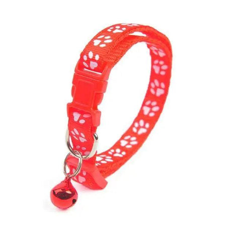 Colorful Super Soft Nylon Pet Adjustable Collars Cute Print Collar Stylish Footprint Cat Necklace Collars