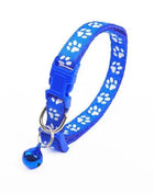 Colorful Super Soft Nylon Pet Adjustable Collars Cute Print Collar Stylish Footprint Cat Necklace Collars