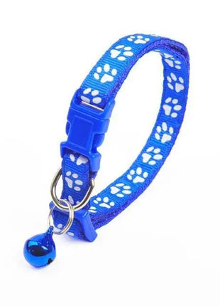 Colorful Super Soft Nylon Pet Adjustable Collars Cute Print Collar Stylish Footprint Cat Necklace Collars