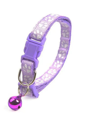 Colorful Super Soft Nylon Pet Adjustable Collars Cute Print Collar Stylish Footprint Cat Necklace Collars