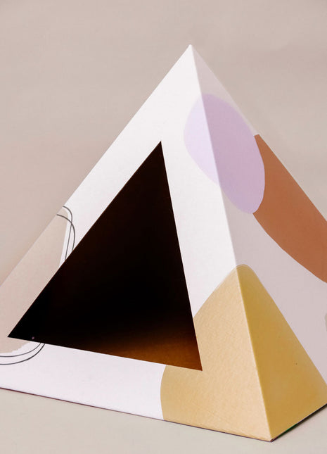 'Abstract' Cardboard Cat Pyramid