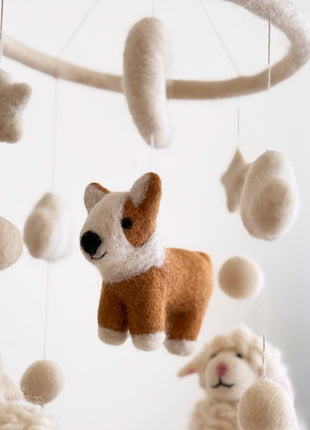 Corgi and Sheep Baby Mobile