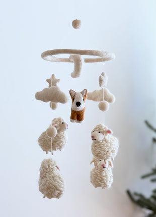 Corgi and Sheep Baby Mobile