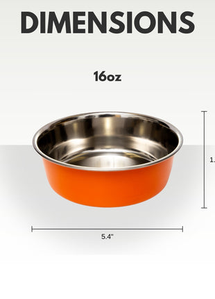 Country Living Set of 2 Heavy Gauge Stainless Steel Dog Bowls - Perfect for Food & Water