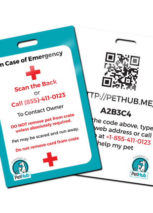 QR Pet Identification: Travel Crate Card
