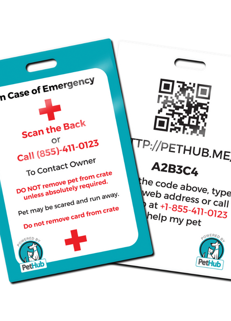 QR Pet Identification: Travel Crate Card