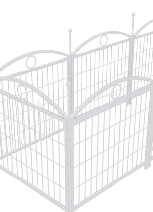 Dog Playpen Indoor 24 inch 8 Panels Metal Dog Pen Pet Dog Fence Outdoor Exercise Pen with Doors, Heavy Duty Dog Fence Puppy Pen for Large Medium Small Dogs Indoor Outdoor Foldable Pet Exercise Pen
